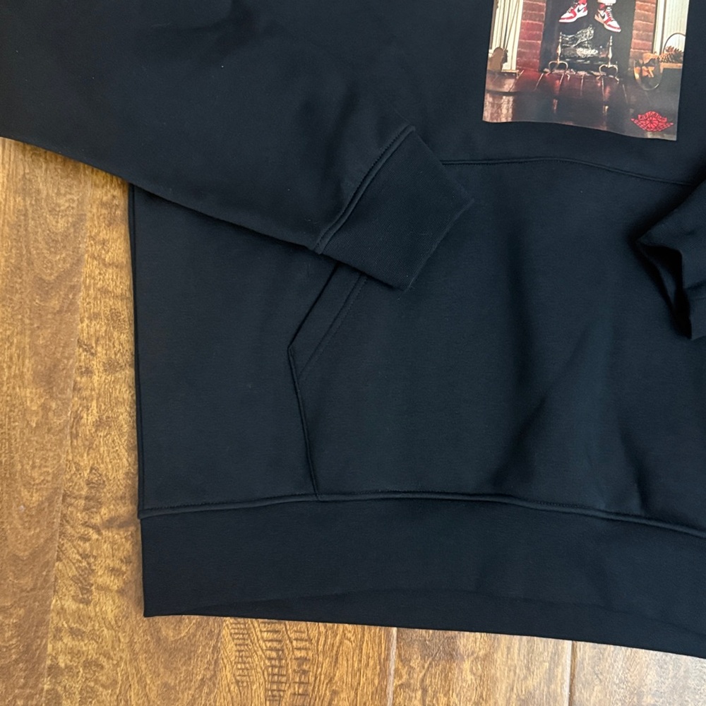Jordan Multi Sport Chimney Black Graphic Hoodie Size L - Picture 7 of 17